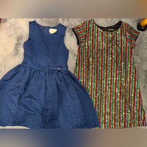 (NWOT) Set of 2 Christmas/Holidays Girl Dress